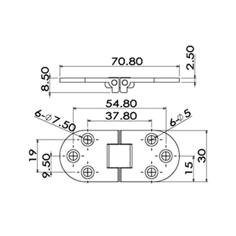 บานพับจักรถอดไม่ได้ FITT BZ-40 G 4 ตัว