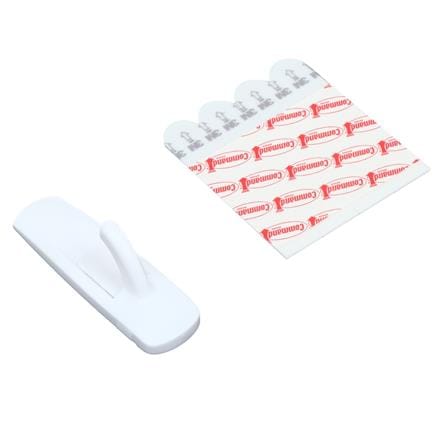 MEDIUM UTILITY HOOKS WITH ADHESIVE STRIPS 3M COMMAND 17001 WHITE