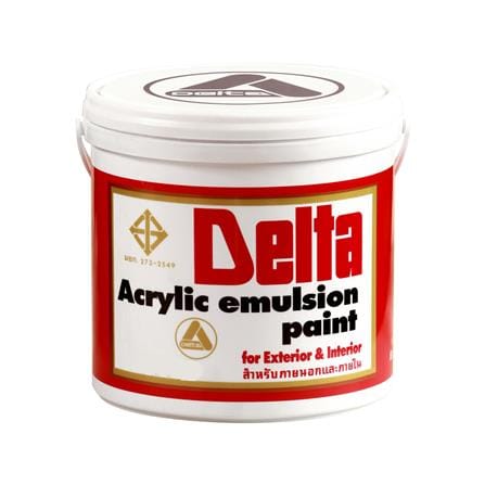 สีน้ำทาภายนอก DELTA #199 สีขาว ด้าน 1 แกลลอน_0