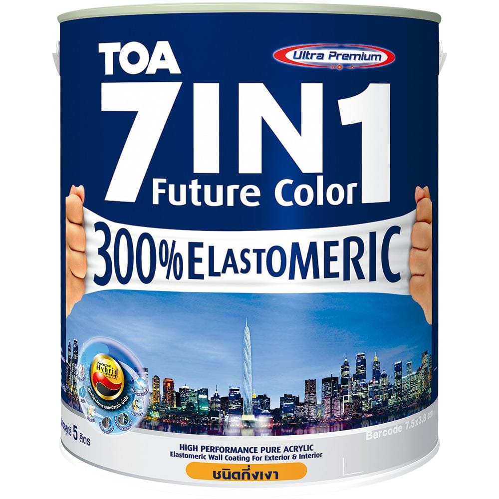 สีน้ำทาภายนอก TOA 7 IN 1 BASE A กึ่งเงา 10 ลิตร