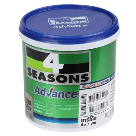สีน้ำทาภายใน 4 SEASONS ADVANCE BASE A ด้าน 1/4 แกลลอน_0