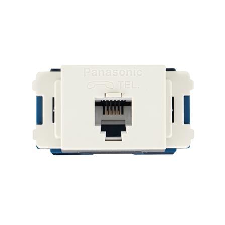 เต้ารับโทรศัพท์ PANASONIC 6P/4C WNTG15649 สีขาว_0