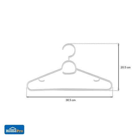 ไม้แขวนเสื้อ PLIM H1175,P1175 สีขาว แพ็ค 6 ชิ้น_5