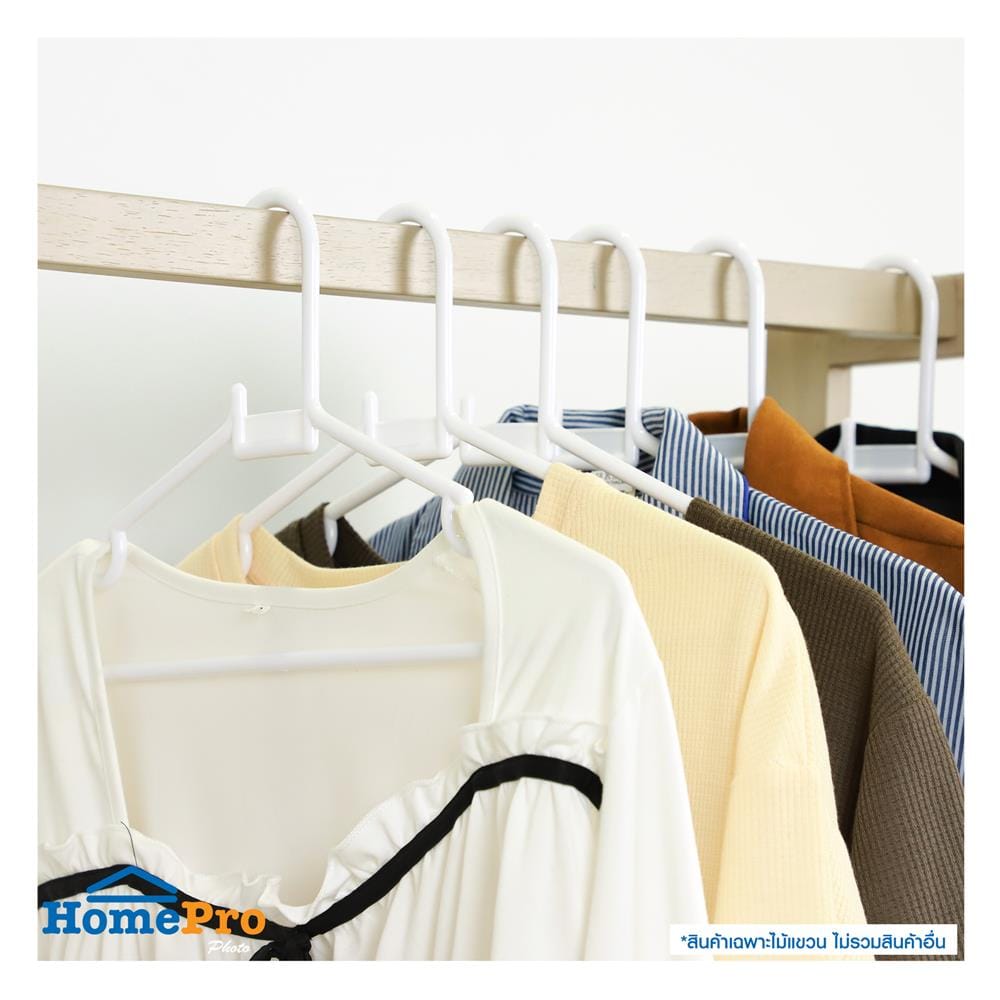 ไม้แขวนเสื้อ PLIM AA778P สีขาว แพ็ค 6 ชิ้น
