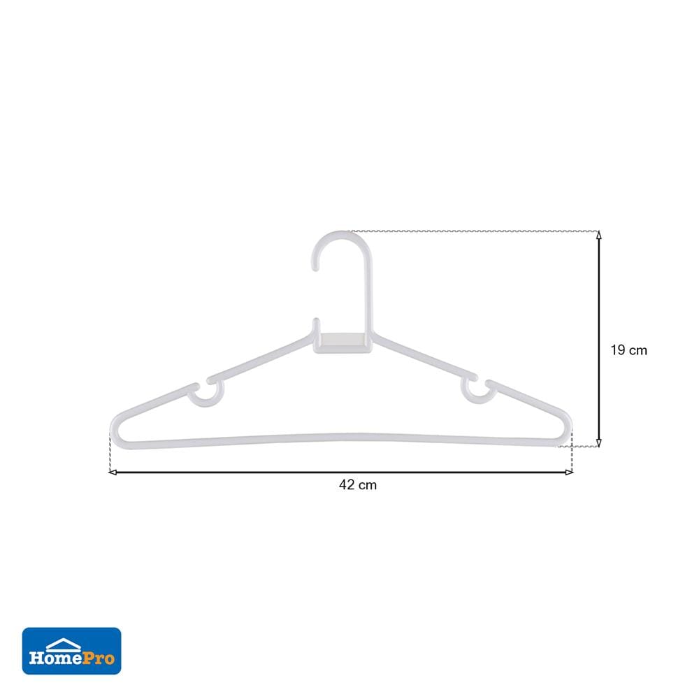 ไม้แขวนเสื้อ PLIM AA778P สีขาว แพ็ค 6 ชิ้น