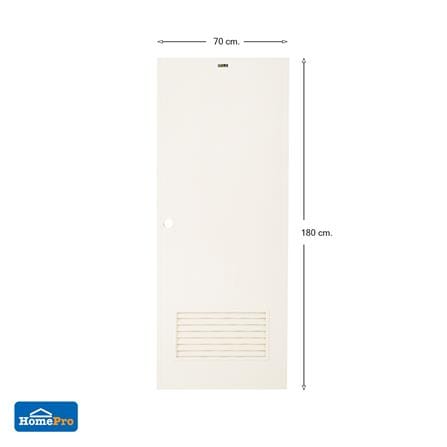 ประตูห้องน้ำ PVC บานประกอบ AZLE-2 เกล็ดล่าง 70X180 ซม. สีครีม_5