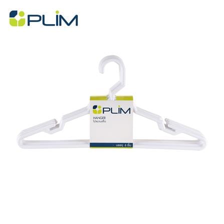 ไม้แขวนเสื้อ PLIM AA747P สีขาว แพ็ค 6 ชิ้น