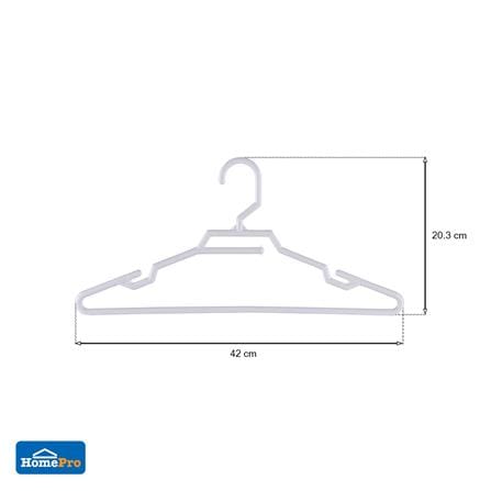 ไม้แขวนเสื้อ PLIM AA747P สีขาว แพ็ค 6 ชิ้น_4