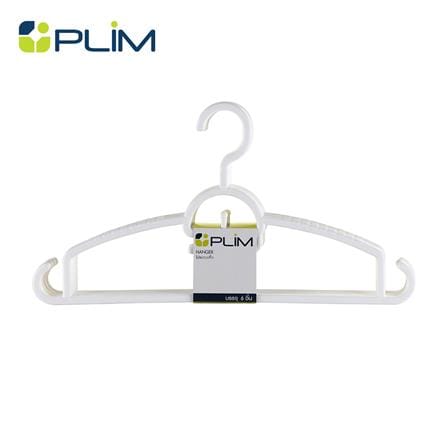 ไม้แขวนเสื้อ PLIM H1174,P1174 สีขาว แพ็ค 6 ชิ้น
