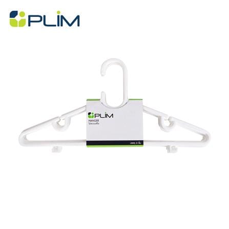 ไม้แขวนเสื้อ PLIM H021 สีขาว แพ็ค 6 ชิ้น