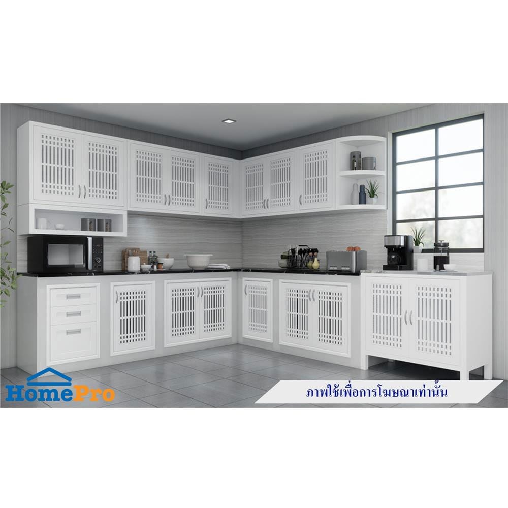 ตู้จบมุม โค้ง 3 ชั้น ABS CABIN 34.5x68 ซม. สีขาว
