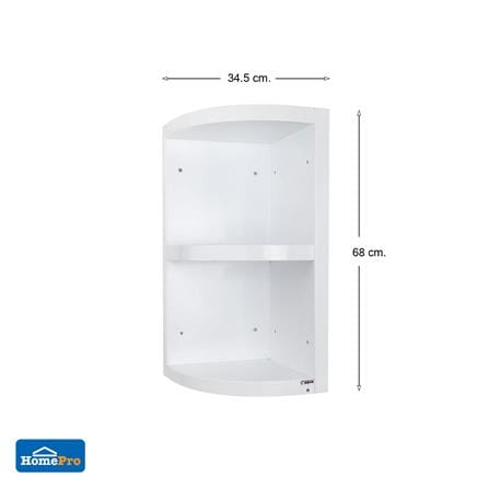 ตู้จบมุม โค้ง 3 ชั้น ABS CABIN 34.5x68 ซม. สีขาว_3