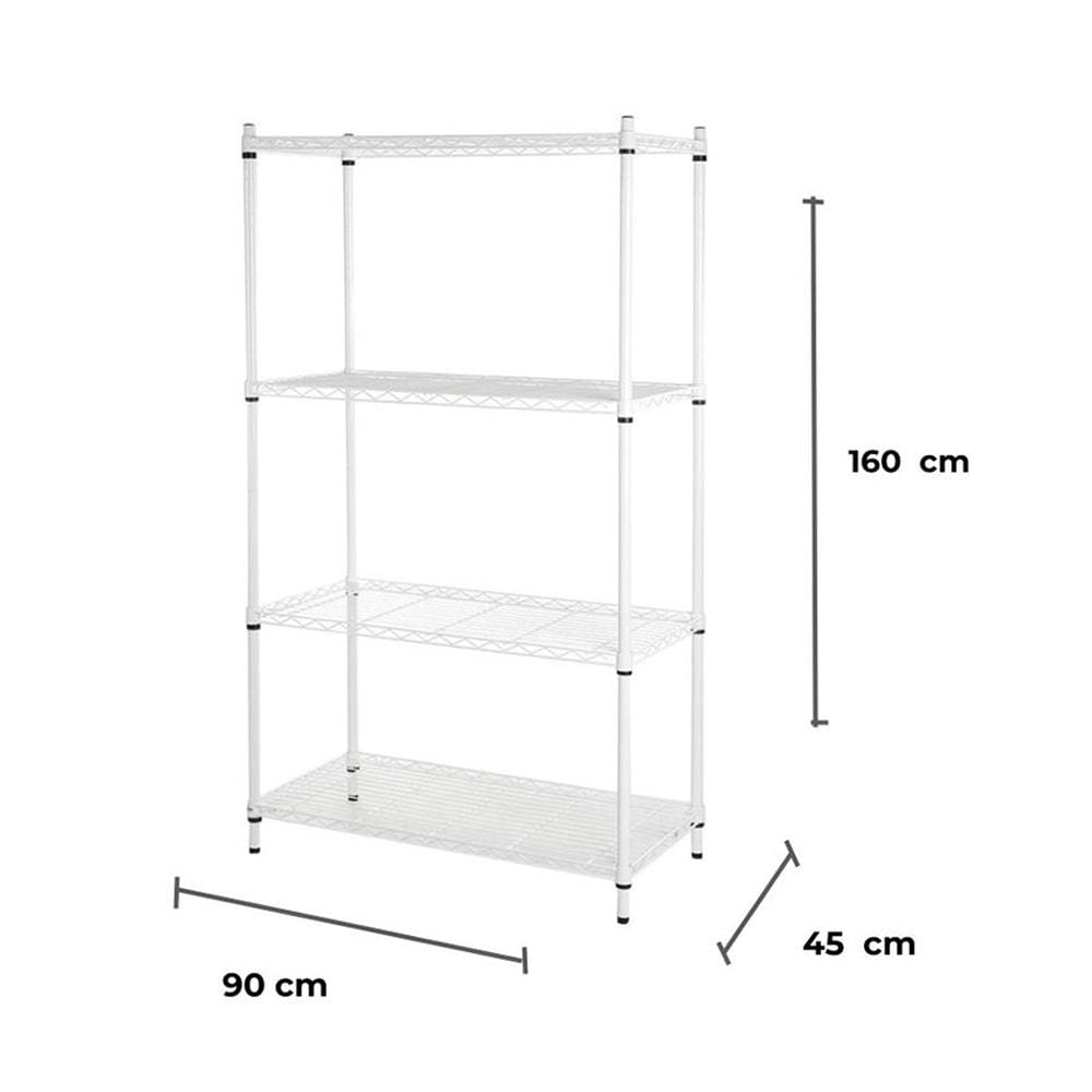 4-TIER SHELVING UNIT FURDINI DECKO MR900 WHITE