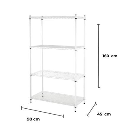 4-TIER SHELVING UNIT FURDINI DECKO MR900 WHITE_5