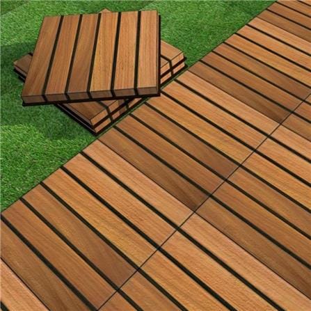 ทางเท้าไม้เนื้อแข็งตรงเรียบ SPRING 30x30 ซม._4