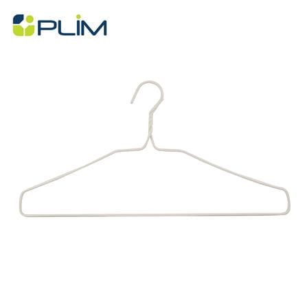 ไม้แขวนเสื้อเคลือบPVC ขาว PLIM (1x12)