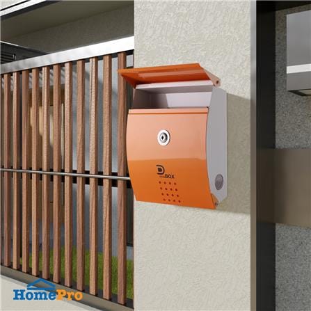 ตู้จดหมาย D MAIL BOX MB5102T สีส้ม/เบจ_4
