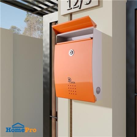 ตู้จดหมาย D MAIL BOX MB5005 สีส้ม/เบจ_4