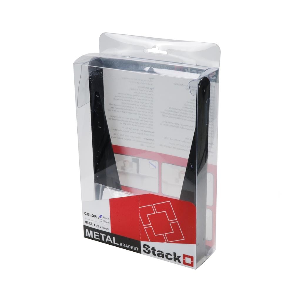แขนรับชั้นเหล็ก STACKO L 25x18 ซม.สีดำ