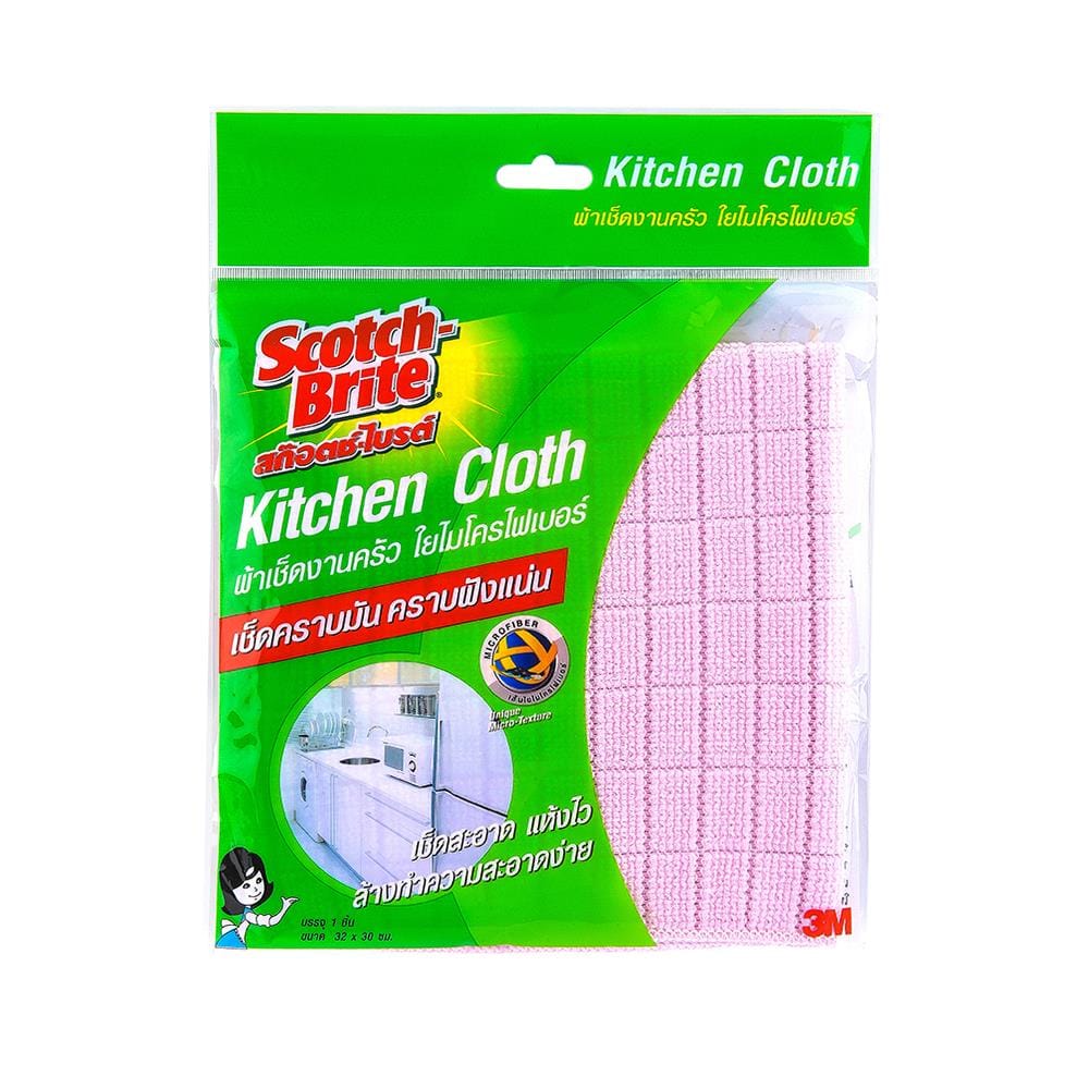 KITCHEN CLEANING CLOTH SCOTCH-BRITE 32X30CM PINK