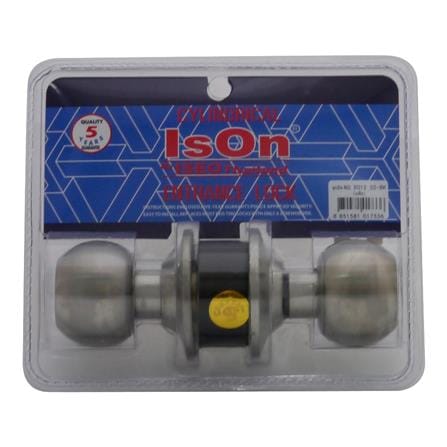 ลูกบิดประตูห้องน้ำ หัวกลม ISON 8012 SS-BK หัวกลม สีสเตนเลส_0