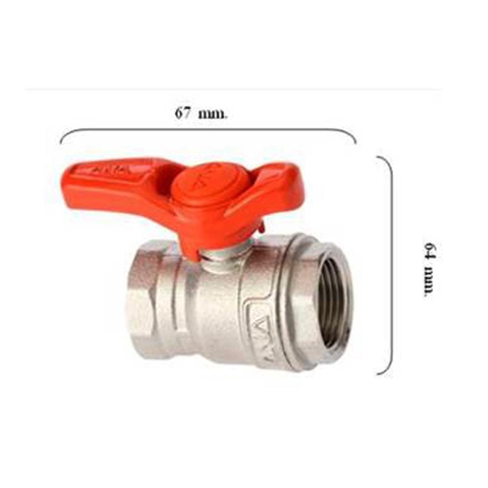 บอลวาล์ว ด้ามสั้น ANA 3/4 นิ้ว สีส้ม