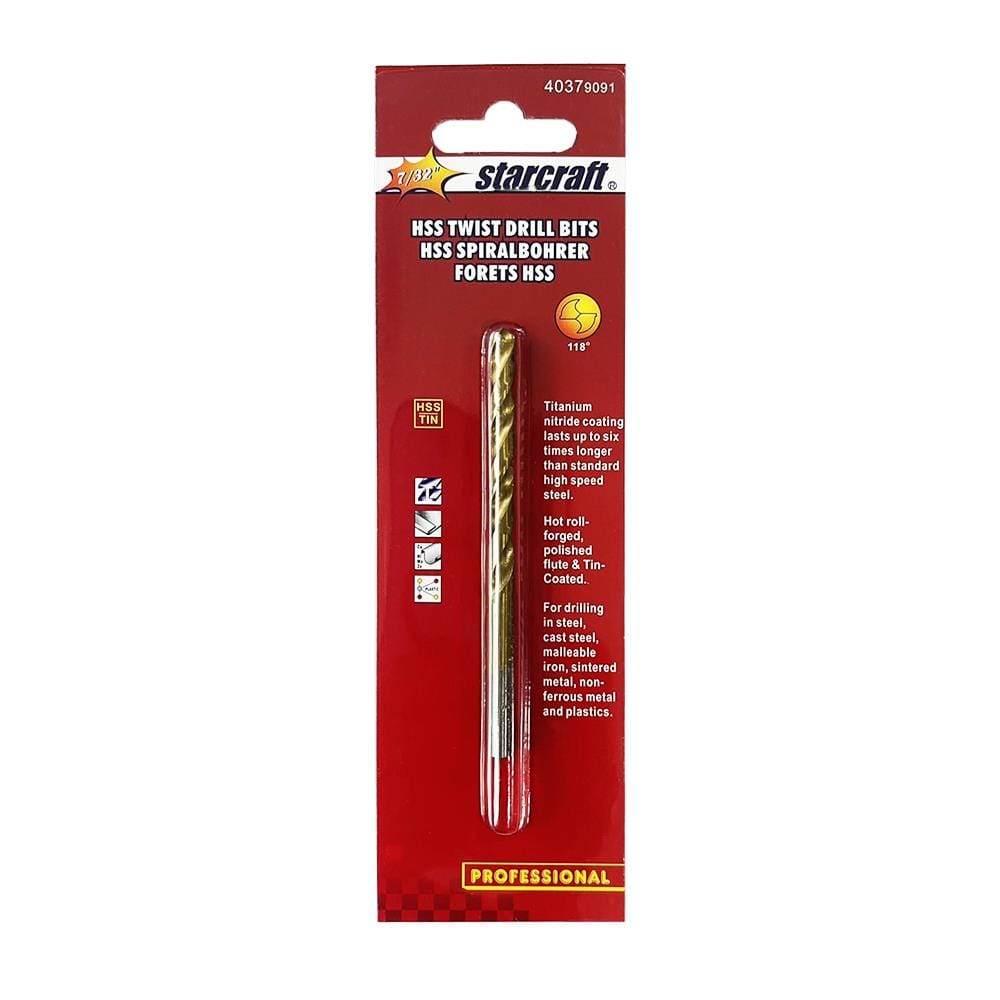 ดอกเจาะเหล็ก STARCRAFT TITANIUM HSS&TIN-COATED 7/32 นิ้ว