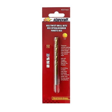 ดอกเจาะเหล็ก STARCRAFT TITANIUM HSS&TIN-COATED 7/32 นิ้ว_1