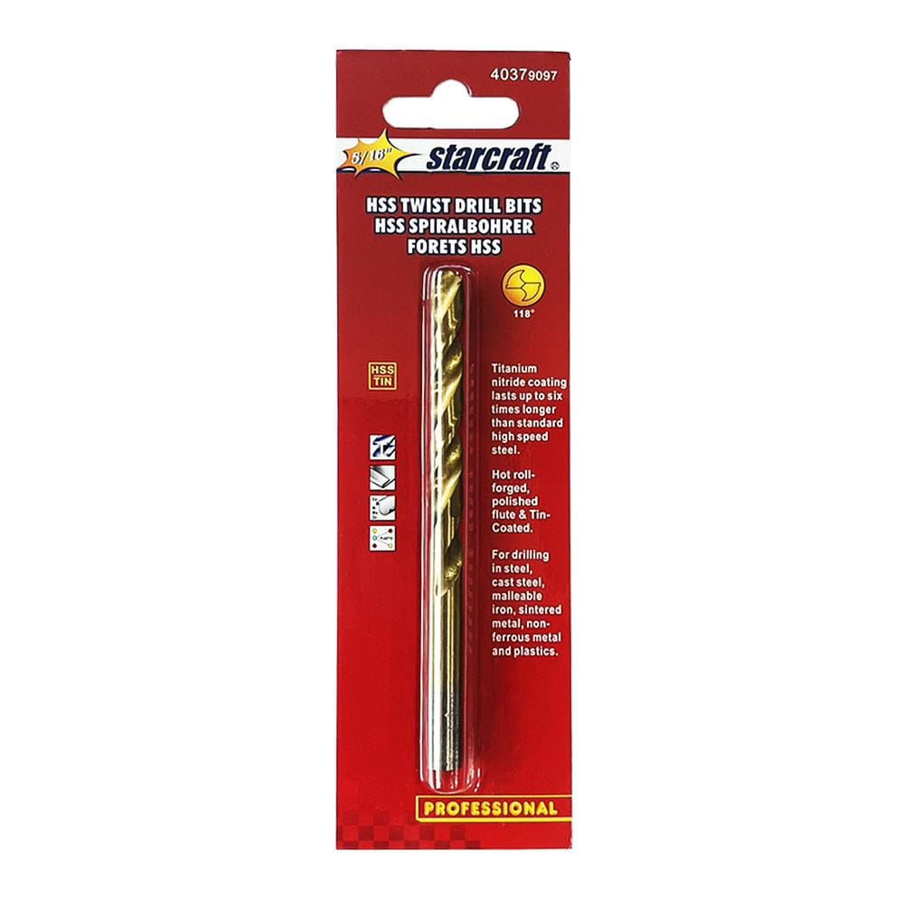 ดอกเจาะเหล็ก STARCRAFT TITANIUM HSS&TIN-COATED 5/16 นิ้ว