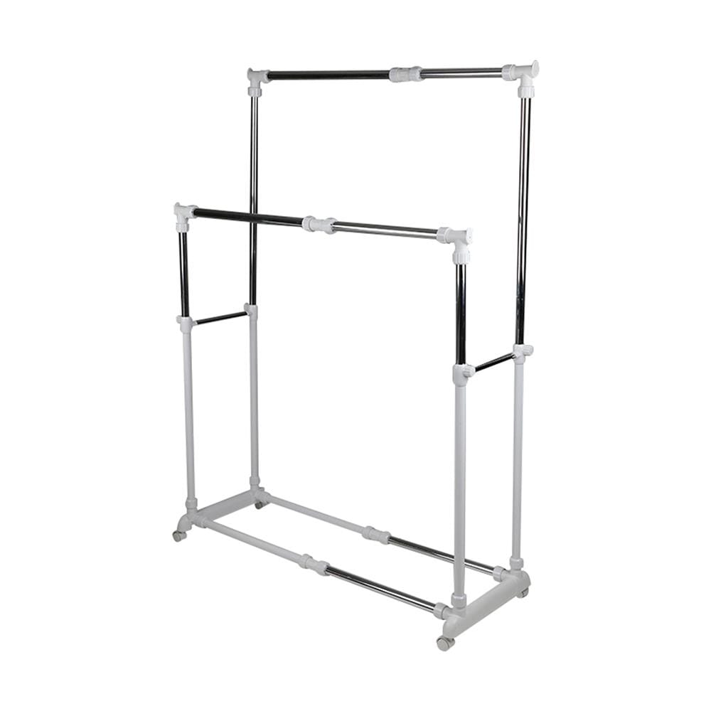 ราวแขวนผ้า 2 ราว ปรับระดับได้ 135x47x174cm PLIM