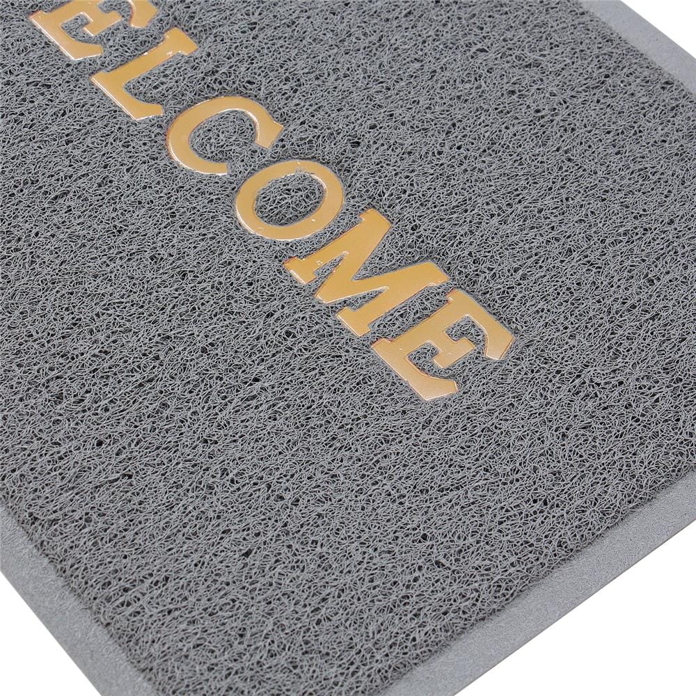 พรมเช็ดเท้าดักฝุ่น HOME LIVING STYLE WELCOME 50X70 ซม. สีเทา