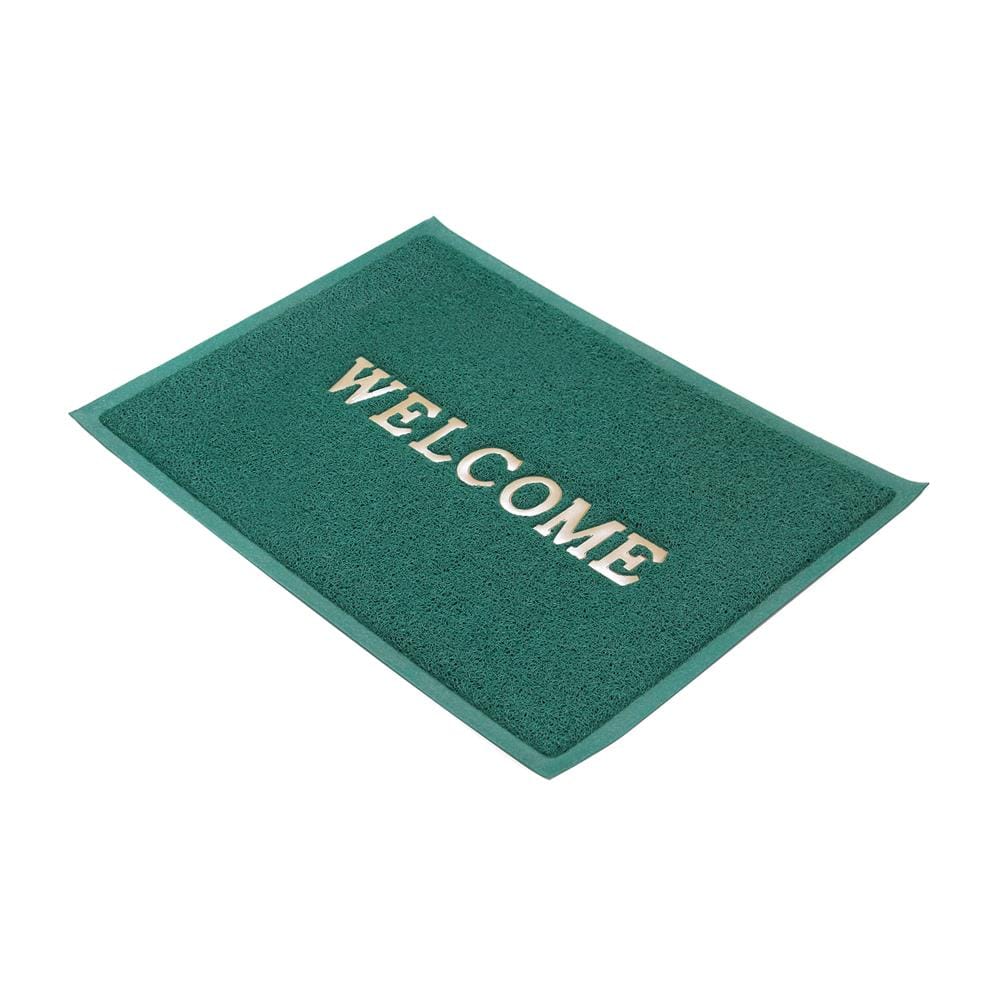 พรมเช็ดเท้าดักฝุ่น HOME LIVING STYLE WELCOME 50X70 ซม. สีเขียว