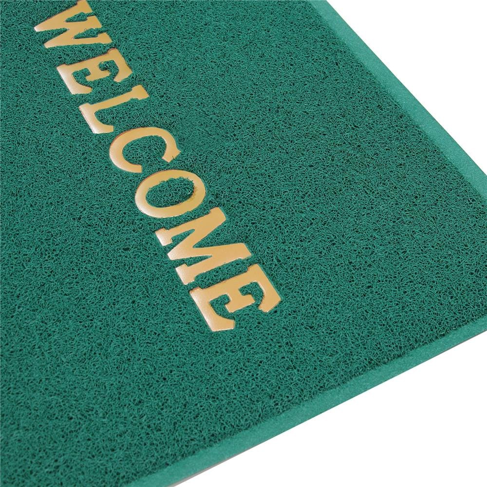 พรมเช็ดเท้าดักฝุ่น HOME LIVING STYLE WELCOME 50X70 ซม. สีเขียว