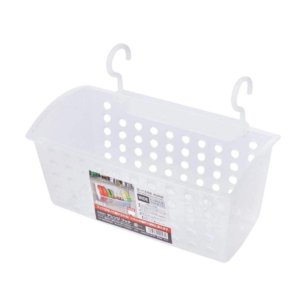 RECTANGULAR STORAGE BASKET WITH HOOKS EKDUMRONG D-5219 CLEAR