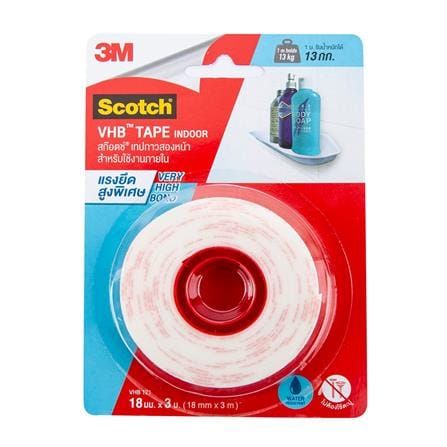 แผ่นเทปกาว 2 หน้า ชนิดแรงยึดสูง 3M 18 มม. x 3 ม.
