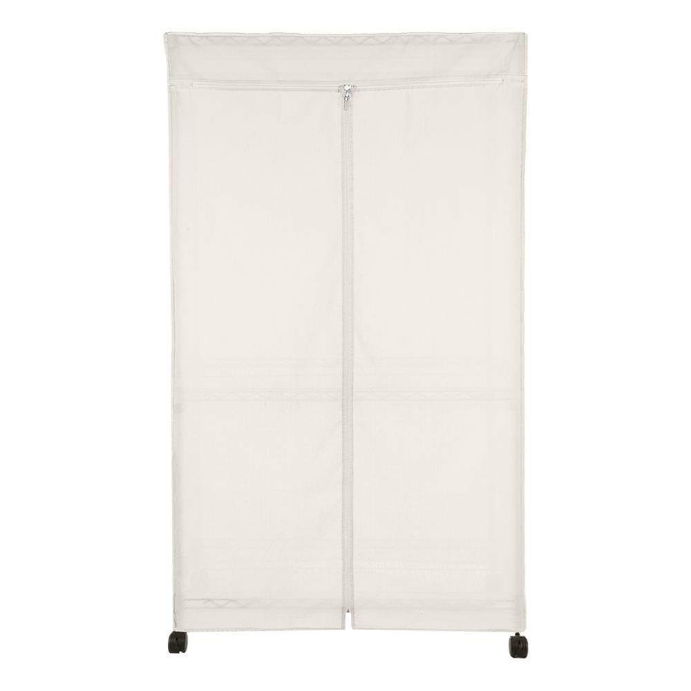 ตู้เสื้อผ้าราวแขวนมีชั้นวาง PLIM 91x45x165 ซม. สีเงิน