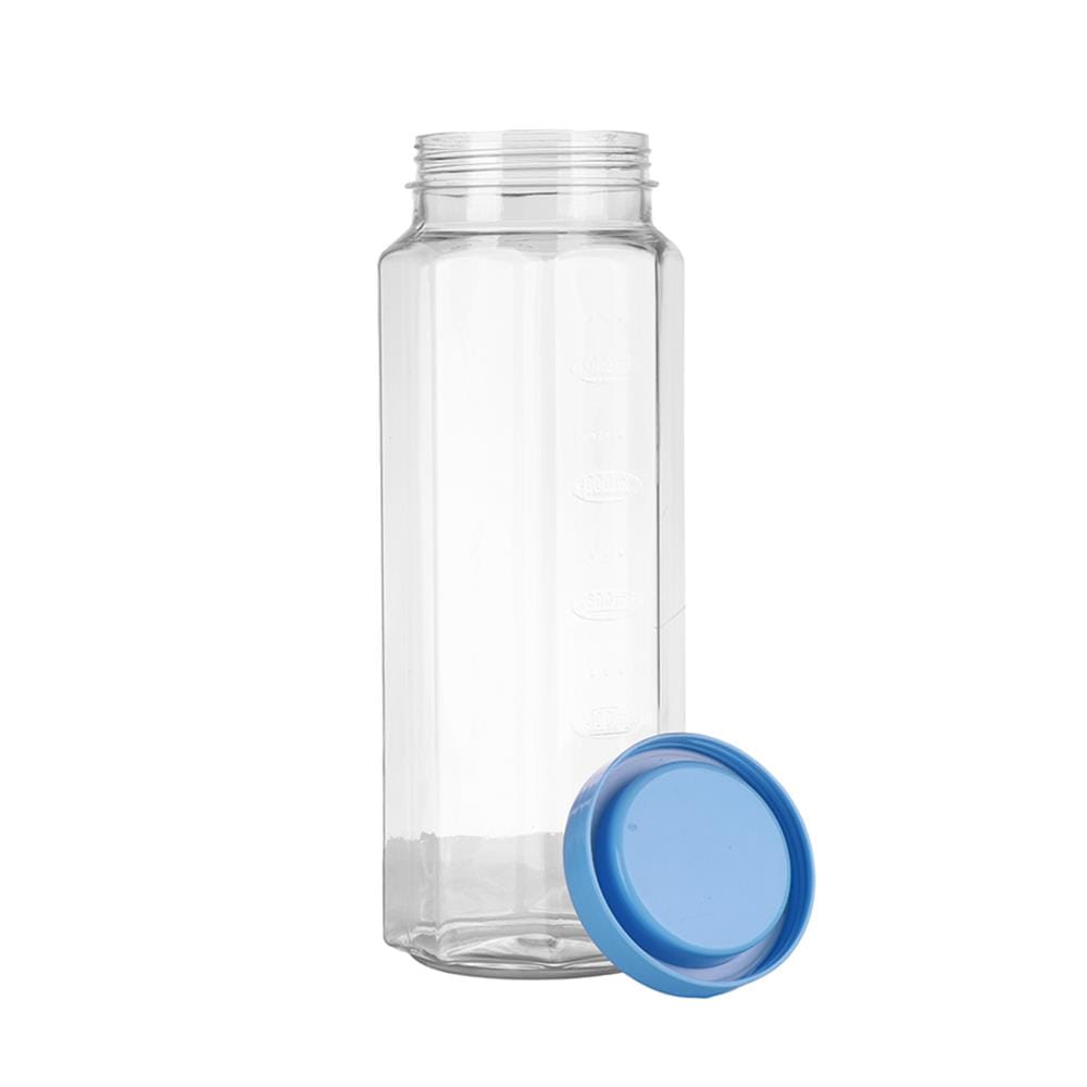 WATER BOTTLE OCTAGON SHAPE PET PIONEER 1.37L BLUE
