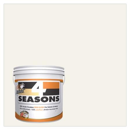 สีน้ำทาภายนอก TOA 4 SEASONS สีขาว #AG1000 กึ่งเงา 1 แกลลอน_0