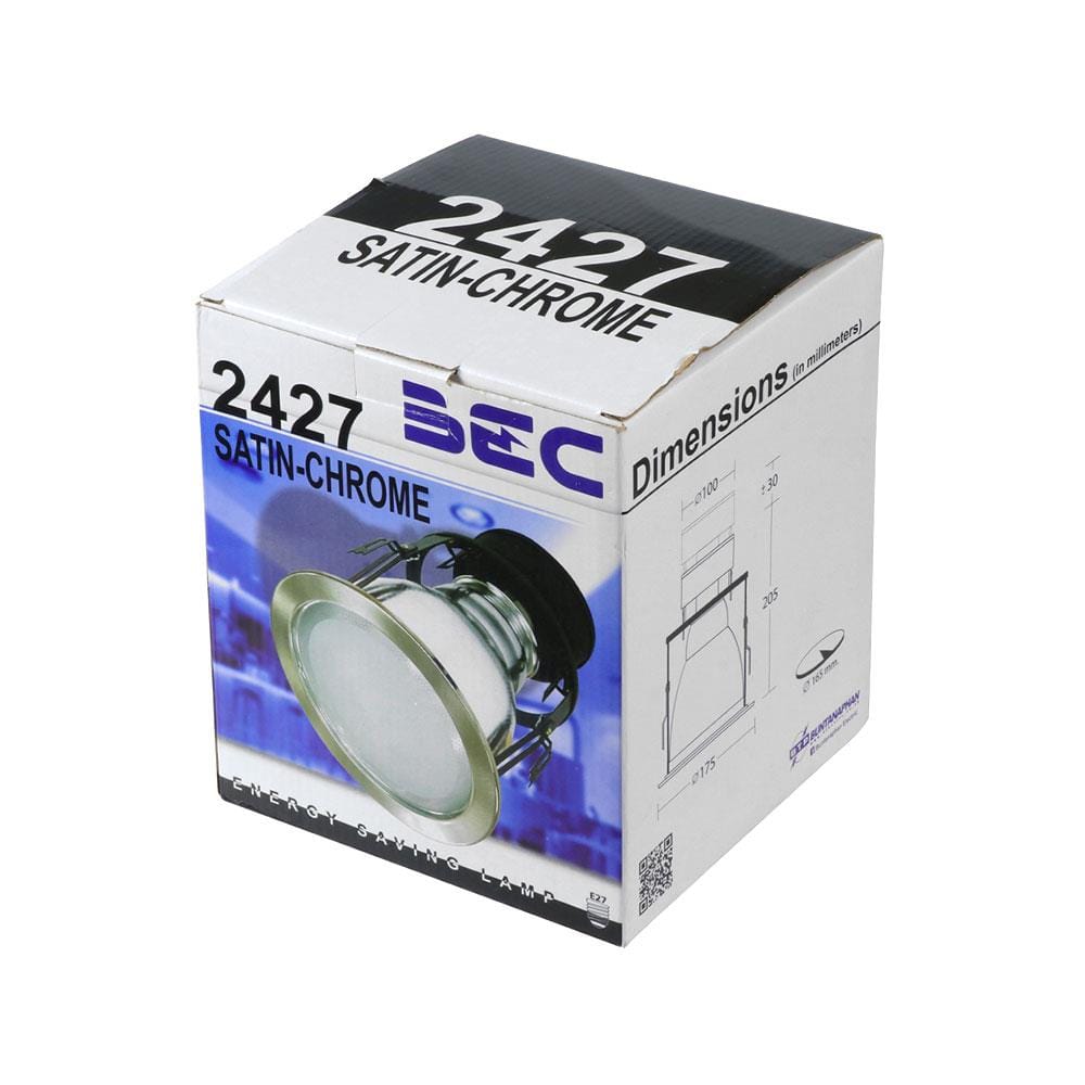 ดาวน์ไลท์ BEC 2427/SATIN โลหะ/แก้ว MODERN 6"กลม สีเงิน