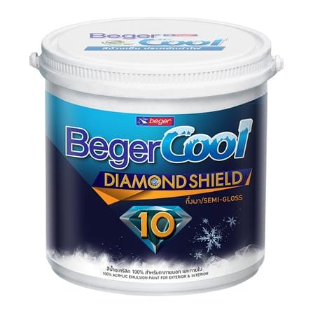 สีน้ำทาภายนอก BEGER DIAMONDSHIELD 10 BASE A กึ่งเงา 1 แกลลอน_0