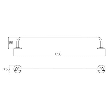 ราวแขวนผ้า HM404 สเตนเลส_1