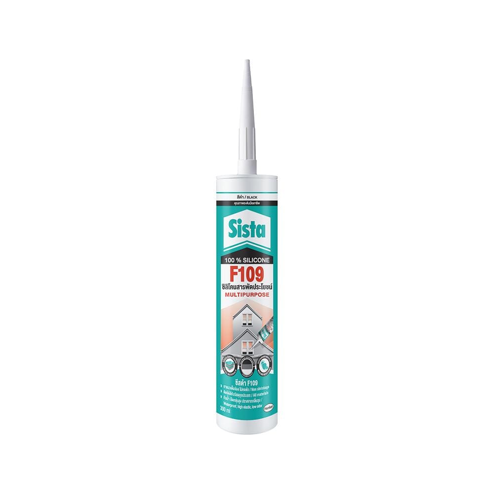 ซิลิโคนอเนกประสงค์ SISTA F109 300 มล. สีดำ