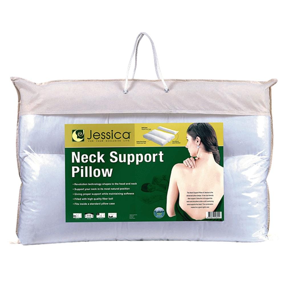 หมอนสุขภาพ ใยสังเคราะห์ NECK SUPPORT JESSICA 20624 19x28 นิ้ว สีขาว