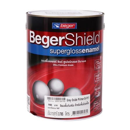 METAL PRIMER BEGERSHIELD SUPERGLOSS ENAMEL B911 GREY 1GAL