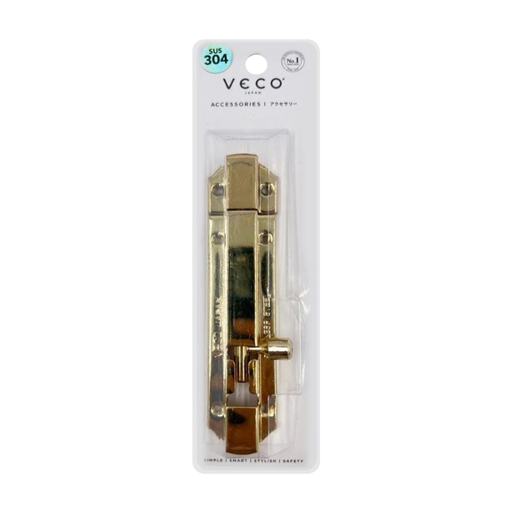 กลอนสปริง VECO WL44 4 นิ้ว สีทองเหลือขัดเงา