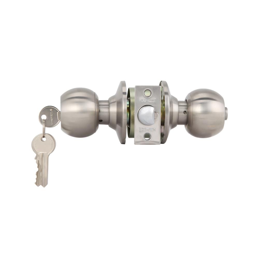ลูกบิดประตู หัวกลม (พร้อม DEADBOLT) HAFELE 489.93.009 สีสเตนเลส