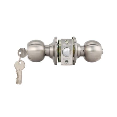 ลูกบิดประตู หัวกลม (พร้อม DEADBOLT) HAFELE 489.93.009 สีสเตนเลส_1