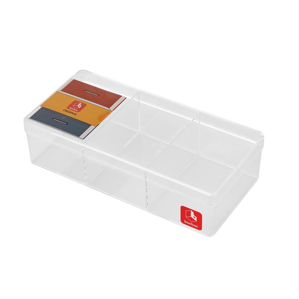 กล่องแบ่งช่อง 3 ช่อง BOXBOX 639L 10x21x6 ซม. สีขาว
