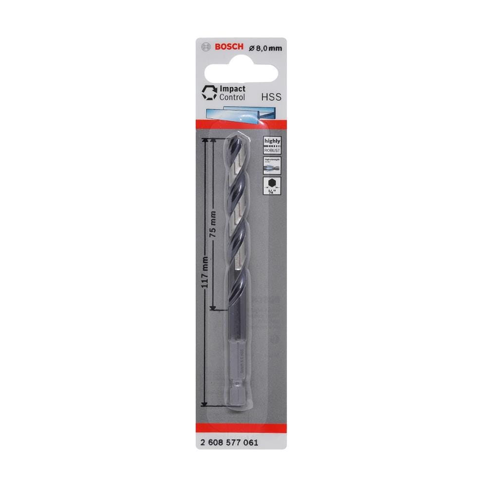 TWIST DRILL BIT BOSCH 8MM