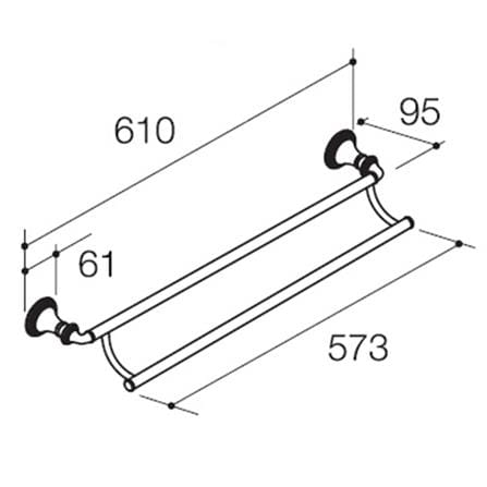 ราวแขวนผ้า KOHLER K-10553-CP สีโครม_1